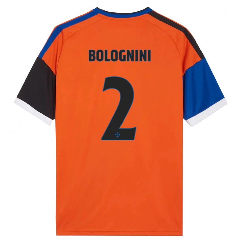 Danxen Criança Camisola Andrea Bolognini #2 Laranja Azul Preto Branco Alternativa 2026/27 Camisa Brasil