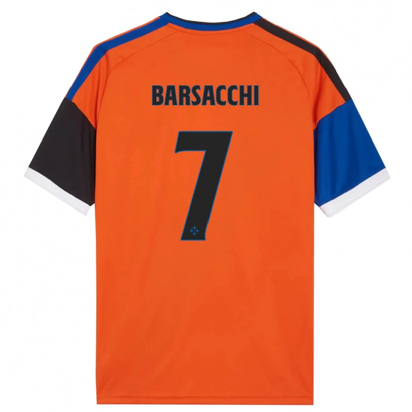 Danxen Criança Camisola Cristian Barsacchi #7 Laranja Azul Preto Branco Alternativa 2026/27 Camisa Brasil