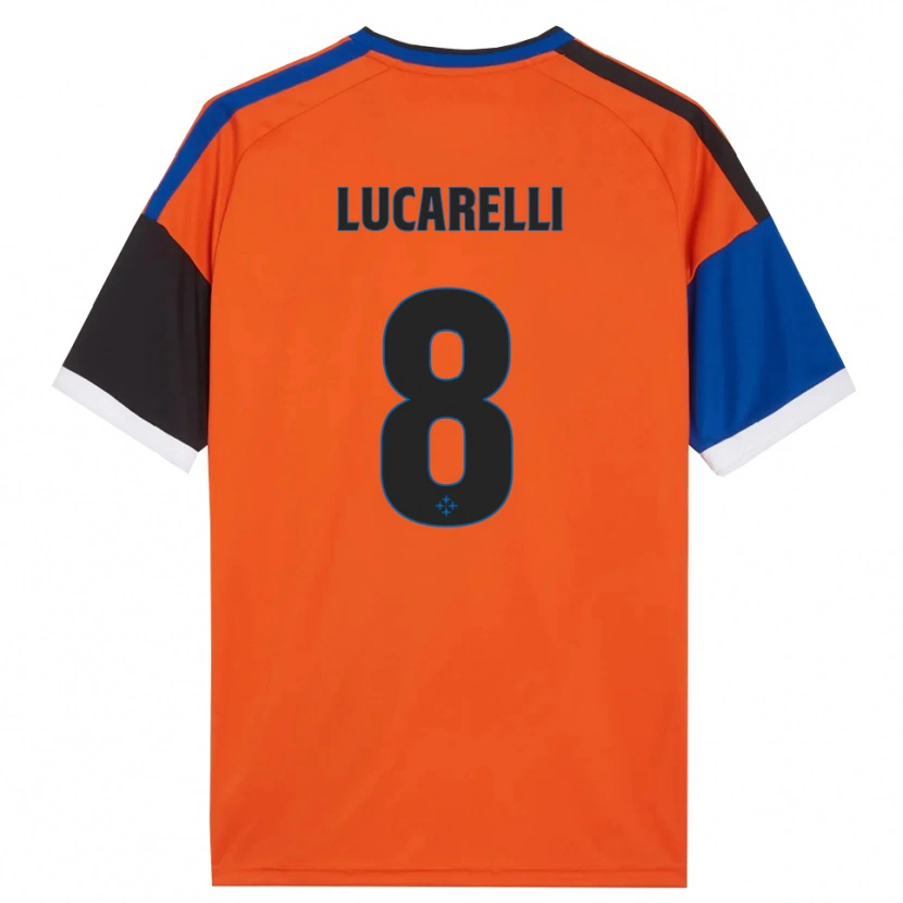 Danxen Criança Camisola Lapo Lucarelli #8 Laranja Azul Preto Branco Alternativa 2026/27 Camisa Brasil