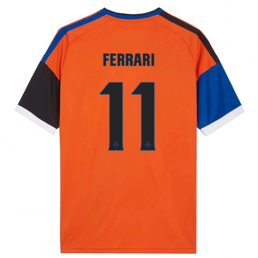 Danxen Criança Camisola Tommaso Ferrari #11 Laranja Azul Preto Branco Alternativa 2026/27 Camisa Brasil