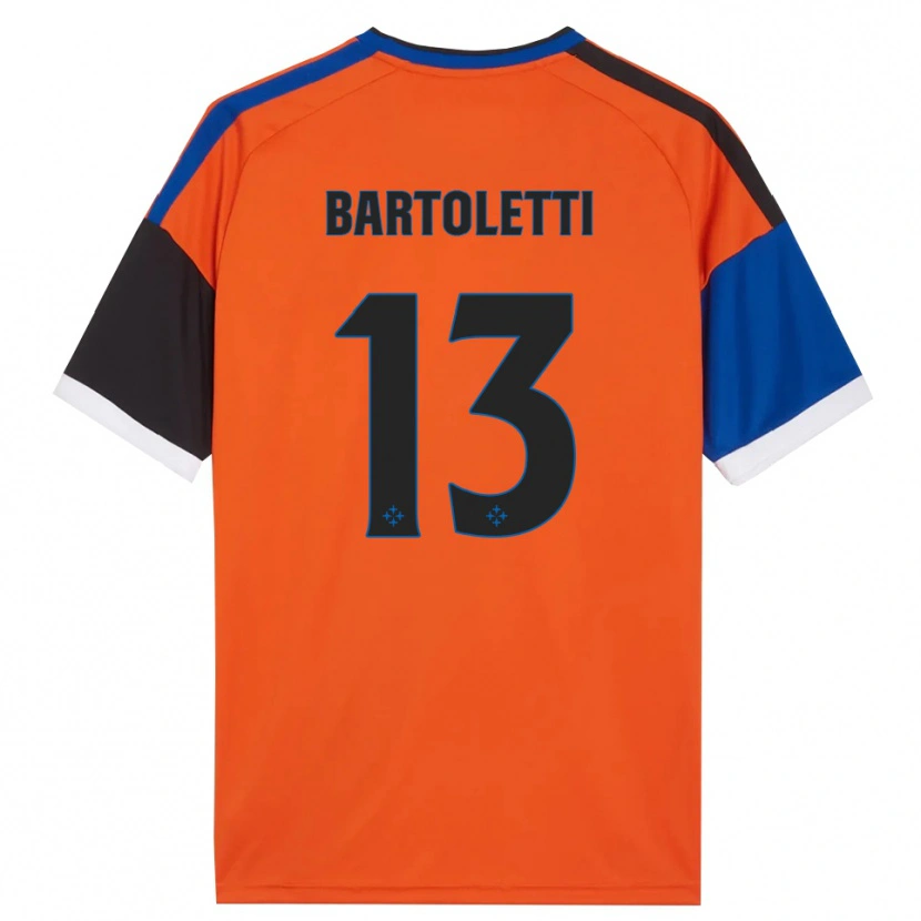 Danxen Criança Camisola Diego Bartoletti #13 Laranja Azul Preto Branco Alternativa 2026/27 Camisa Brasil