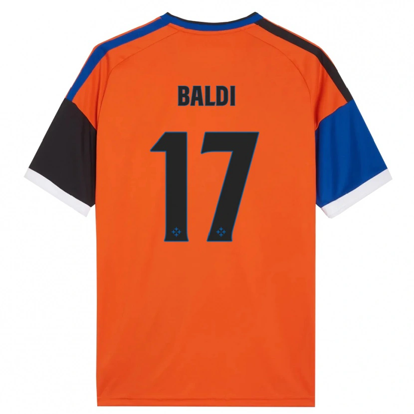 Danxen Criança Camisola Andrea Baldi #17 Laranja Azul Preto Branco Alternativa 2026/27 Camisa Brasil