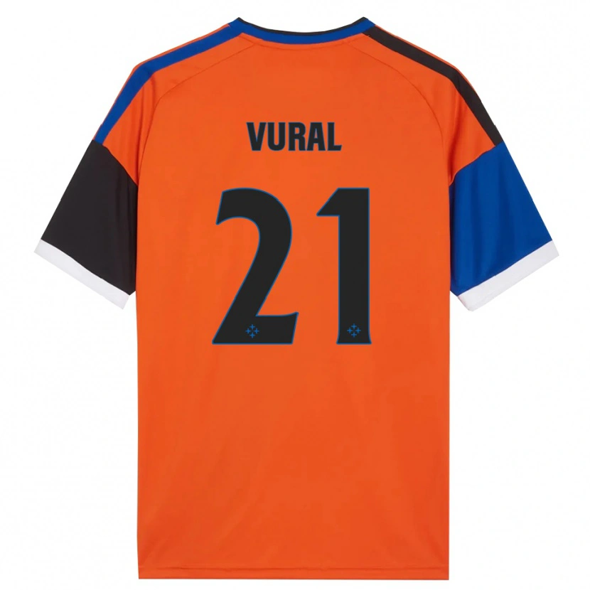 Danxen Criança Camisola İsak Vural #21 Laranja Azul Preto Branco Alternativa 2026/27 Camisa Brasil