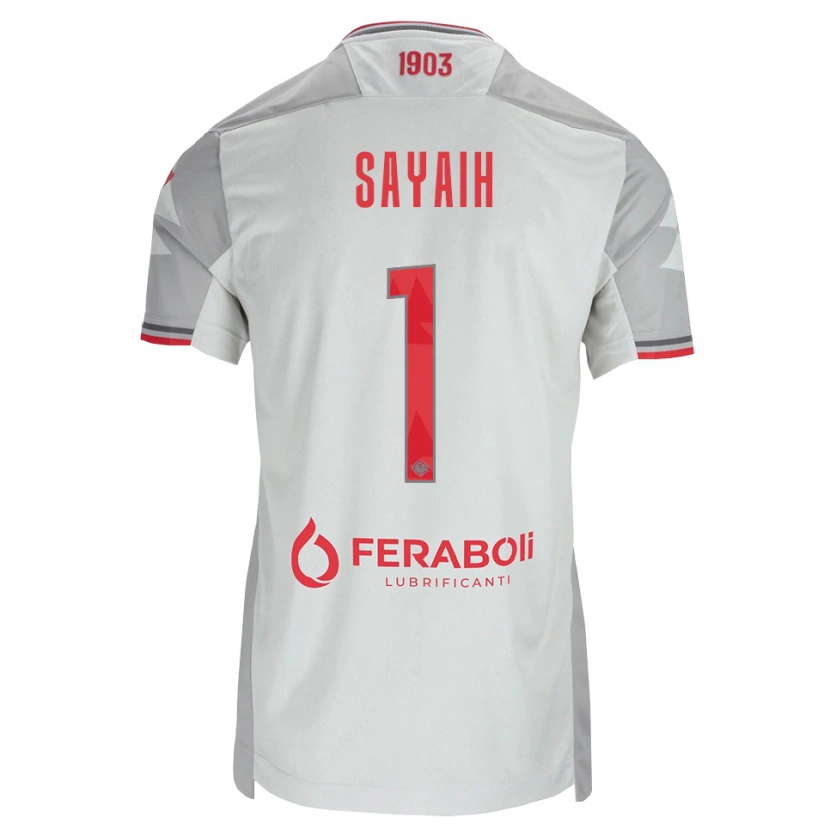 Danxen Criança Camisola Ilyas Sayaih #1 Cinza Branco Vermelho Alternativa 2026/27 Camisa Brasil