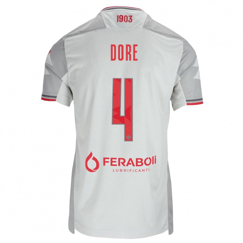 Danxen Criança Camisola Salvatore Dore #4 Cinza Branco Vermelho Alternativa 2026/27 Camisa Brasil