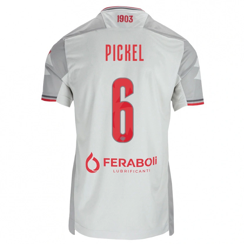 Danxen Criança Camisola Charles Pickel #6 Cinza Branco Vermelho Alternativa 2026/27 Camisa Brasil