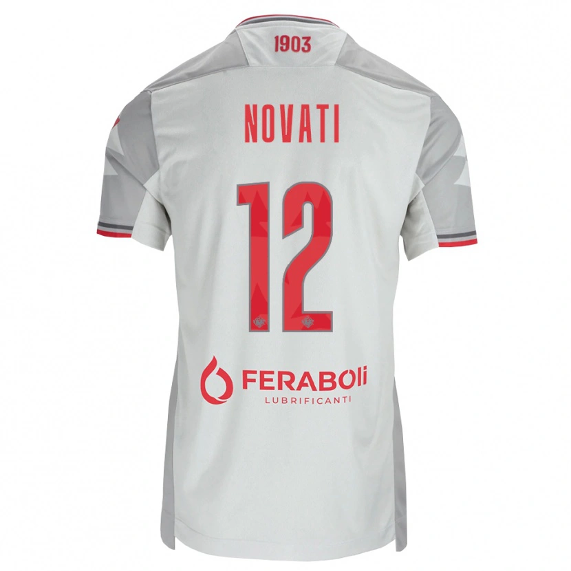 Danxen Criança Camisola Lorenzo Novati #12 Cinza Branco Vermelho Alternativa 2026/27 Camisa Brasil