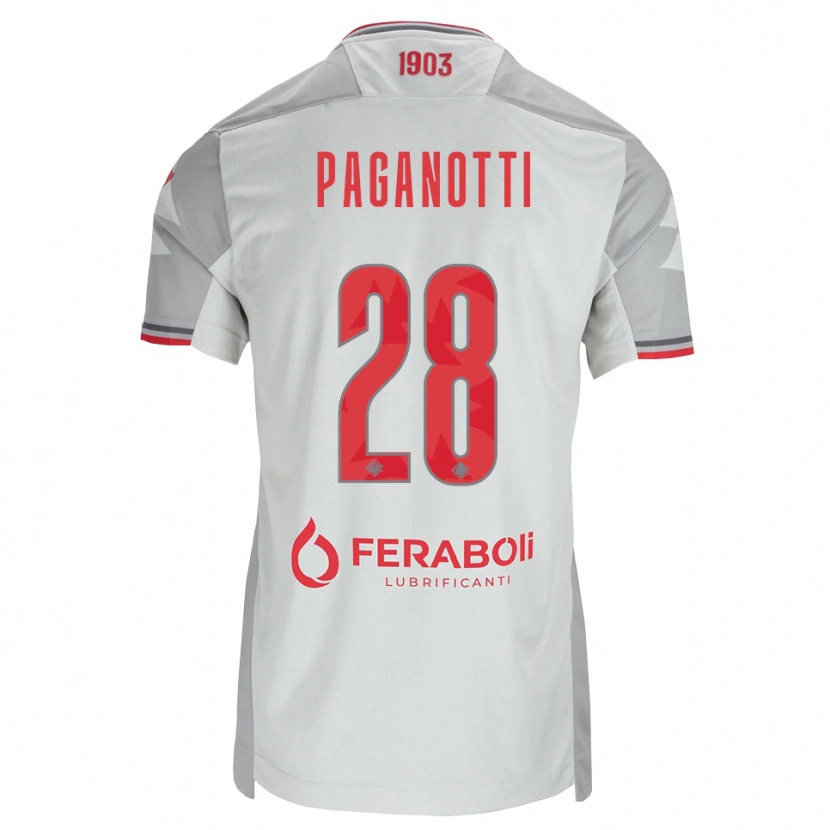 Danxen Criança Camisola Michele Paganotti #28 Cinza Branco Vermelho Alternativa 2026/27 Camisa Brasil