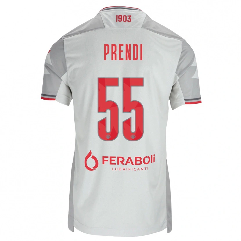 Danxen Criança Camisola Denis Prendi #55 Cinza Branco Vermelho Alternativa 2026/27 Camisa Brasil