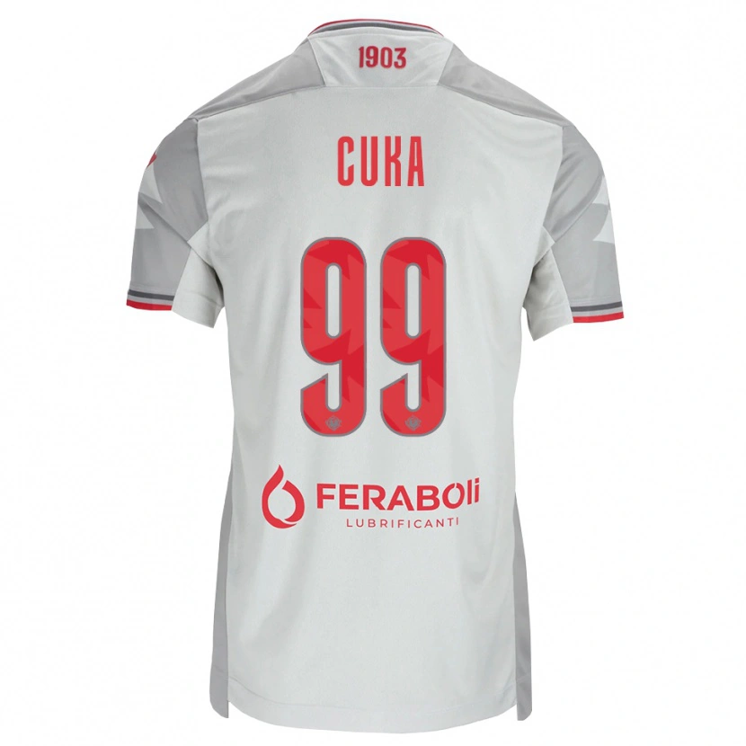 Danxen Criança Camisola Samuel Cuka #99 Cinza Branco Vermelho Alternativa 2026/27 Camisa Brasil