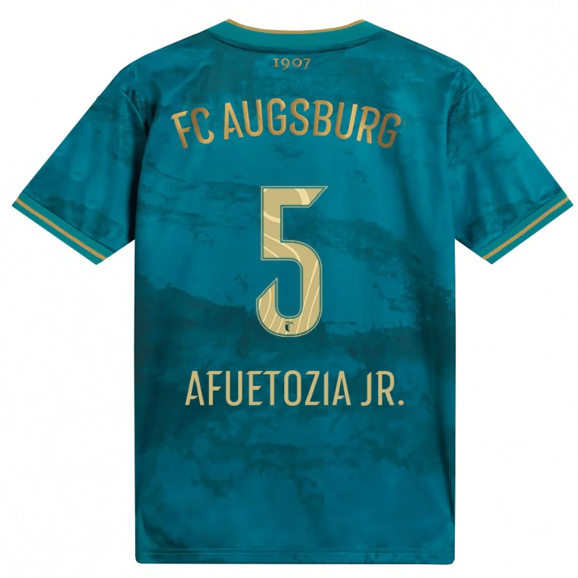 Danxen Criança Camisola Junior Atemkeng #5 Verde Marrom Alternativa 2026/27 Camisa Brasil