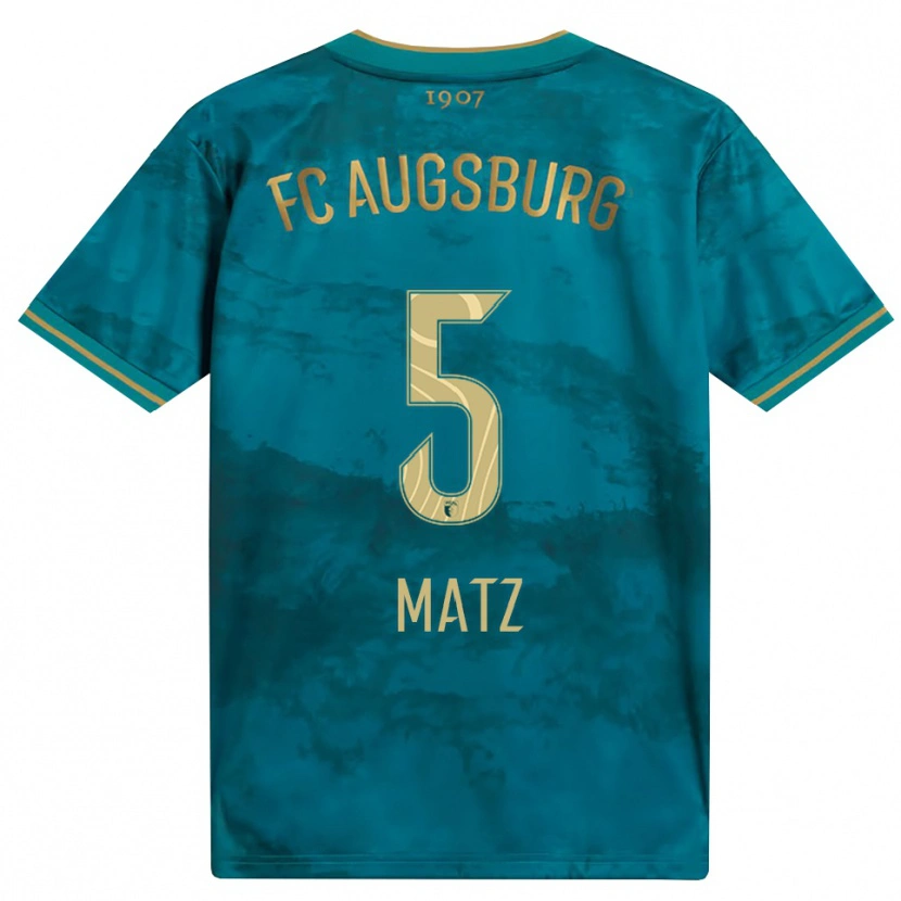 Danxen Criança Camisola Maximilian Matz #5 Verde Marrom Alternativa 2026/27 Camisa Brasil