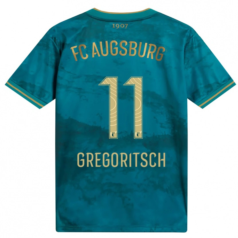 Danxen Criança Camisola Michael Gregoritsch #11 Verde Marrom Alternativa 2026/27 Camisa Brasil