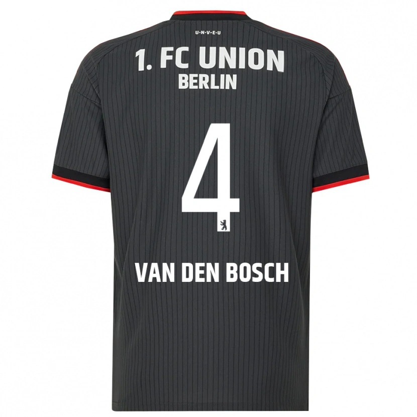 Danxen Criança Camisola Zeno Van Den Bosch #4 Preto Branco Vermelho Alternativa 2026/27 Camisa Brasil