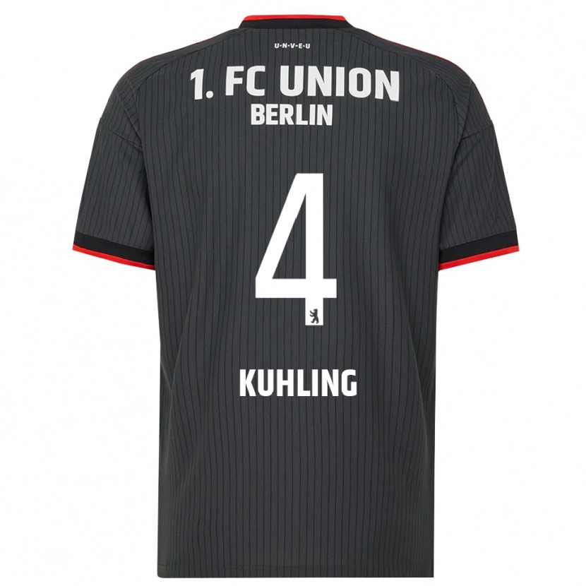 Danxen Criança Camisola Ole Kühling #4 Preto Branco Vermelho Alternativa 2026/27 Camisa Brasil
