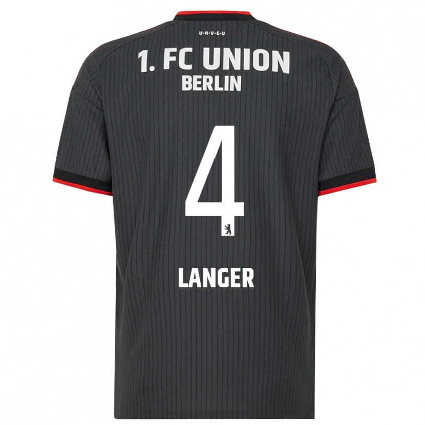 Danxen Criança Camisola Richard Langer #4 Preto Branco Vermelho Alternativa 2026/27 Camisa Brasil