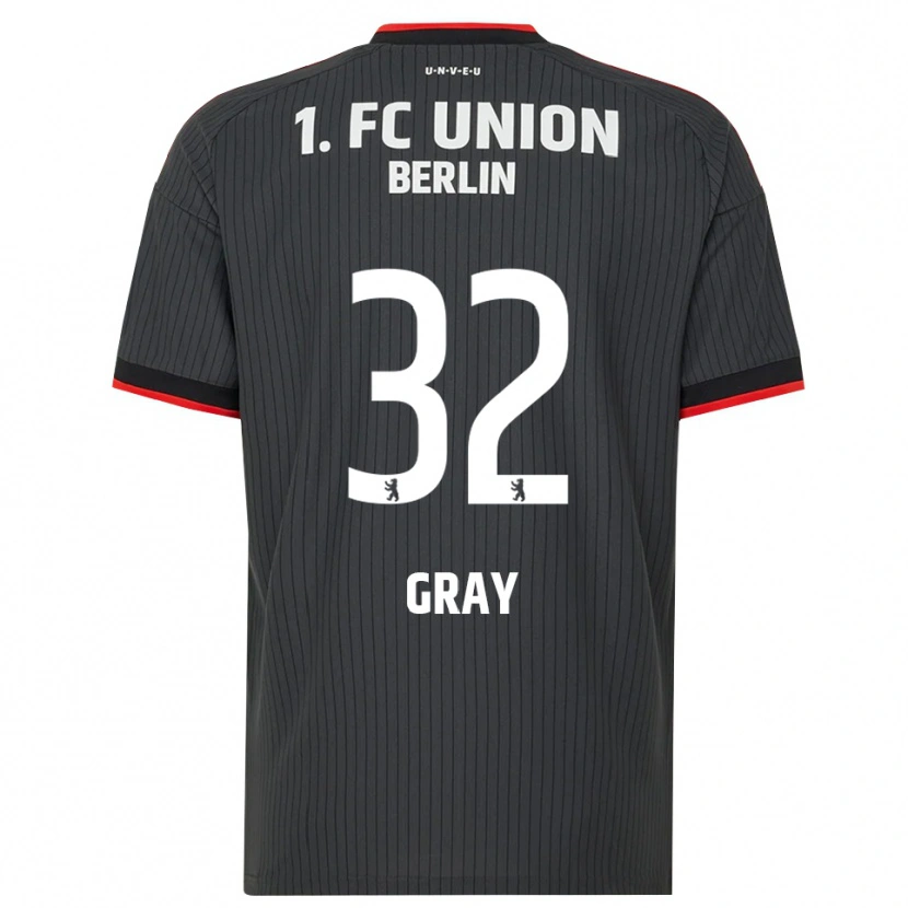 Danxen Criança Camisola Mekhi Gray #32 Preto Branco Vermelho Alternativa 2026/27 Camisa Brasil