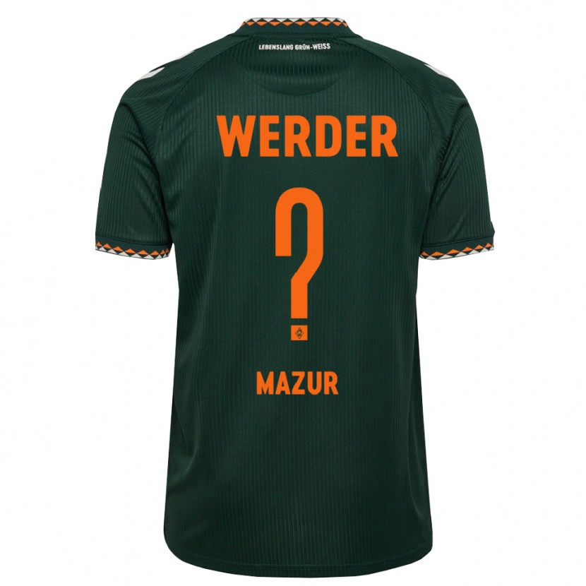 Danxen Criança Camisola Noah Mazur #0 Verde Escuro Laranja Branco Alternativa 2026/27 Camisa Brasil