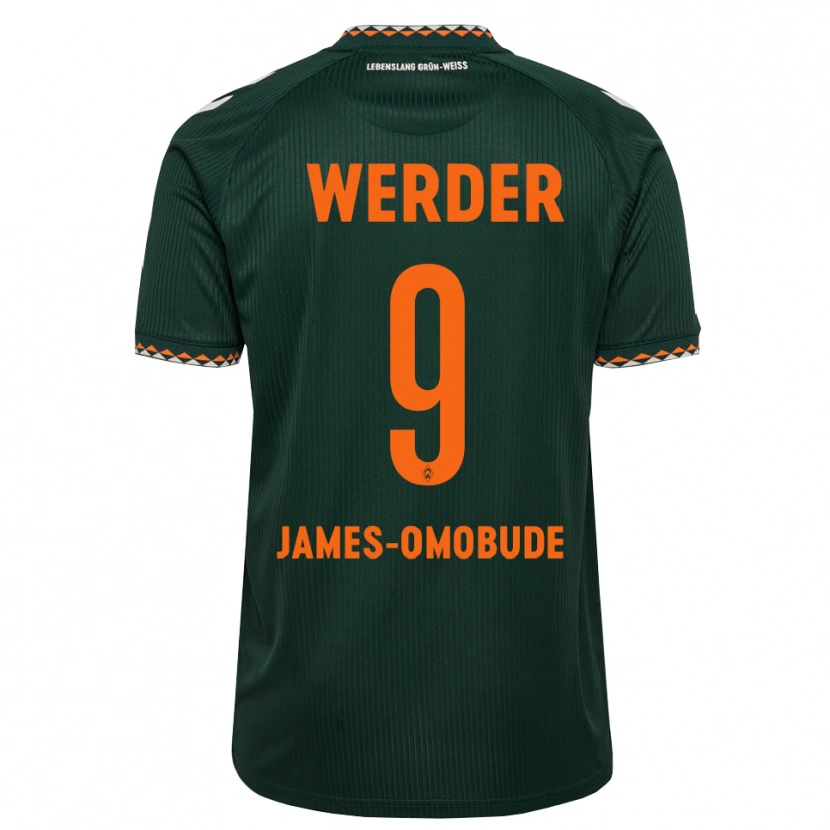 Danxen Criança Camisola Favor James-Omobude #9 Verde Escuro Laranja Branco Alternativa 2026/27 Camisa Brasil
