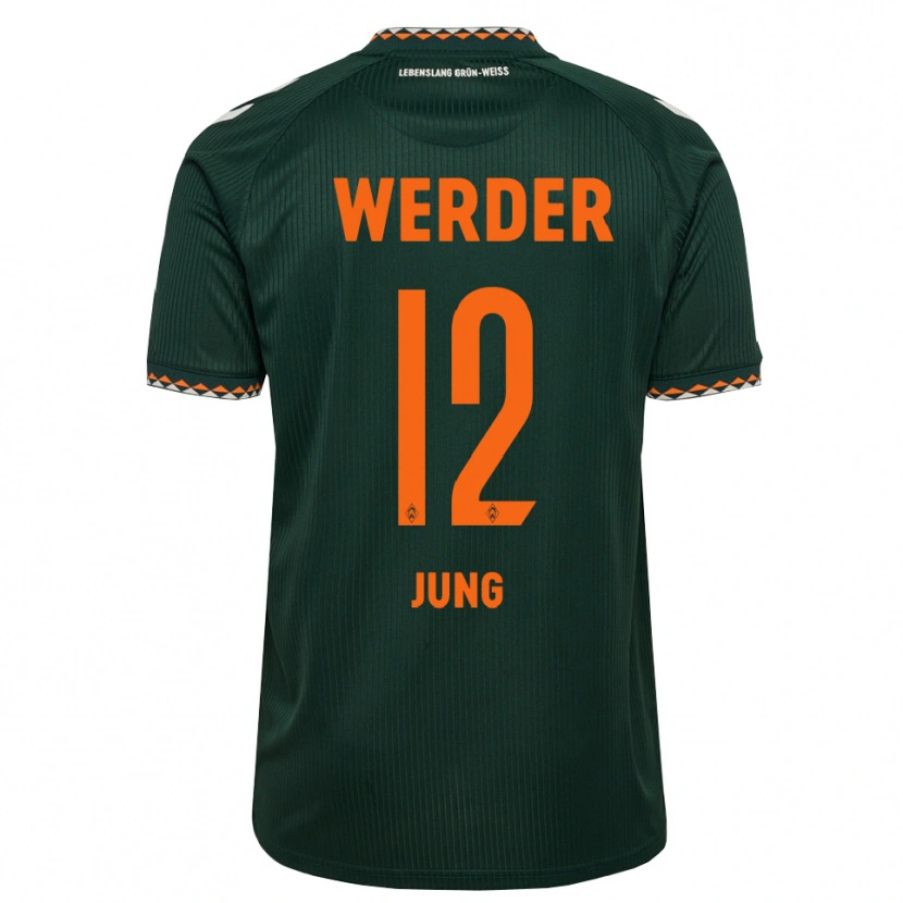 Danxen Criança Camisola Hugo Jung #12 Verde Escuro Laranja Branco Alternativa 2026/27 Camisa Brasil