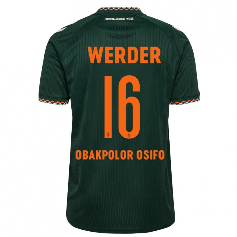 Danxen Criança Camisola Valentin Obakpolor Osifo #16 Verde Escuro Laranja Branco Alternativa 2026/27 Camisa Brasil