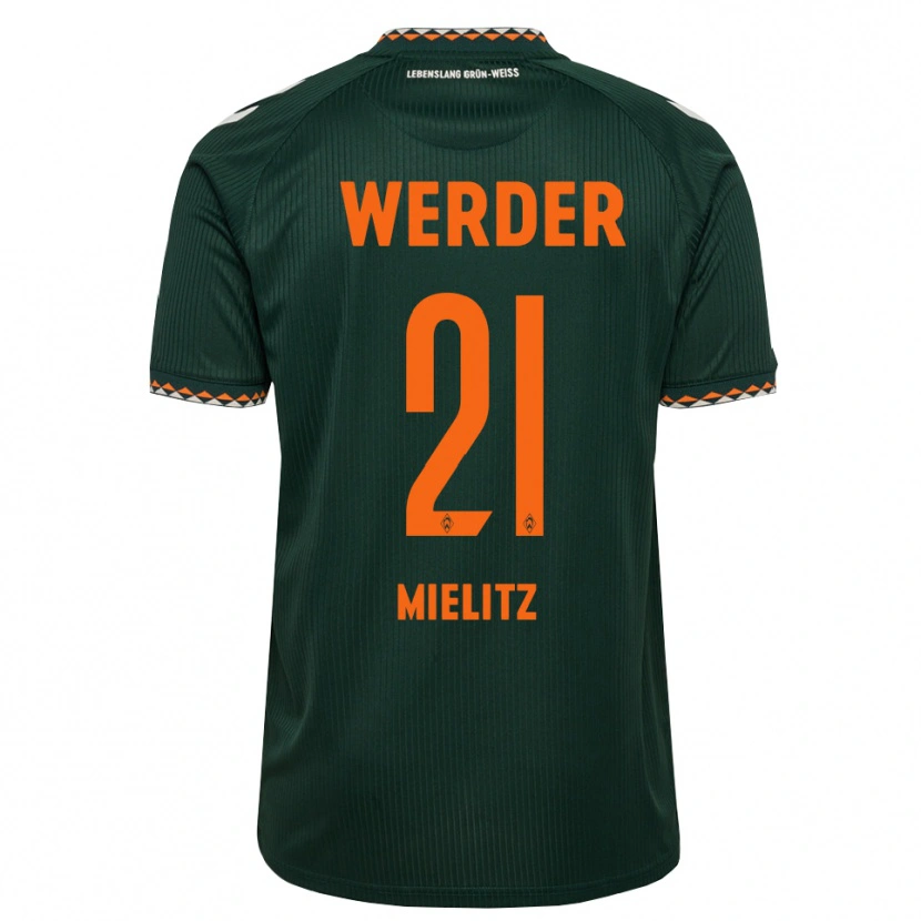Danxen Criança Camisola Sebastian Mielitz #21 Verde Escuro Laranja Branco Alternativa 2026/27 Camisa Brasil