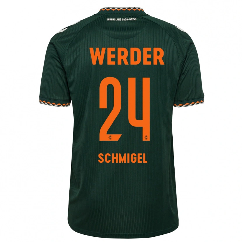 Danxen Criança Camisola Romeo Schmigel #24 Verde Escuro Laranja Branco Alternativa 2026/27 Camisa Brasil