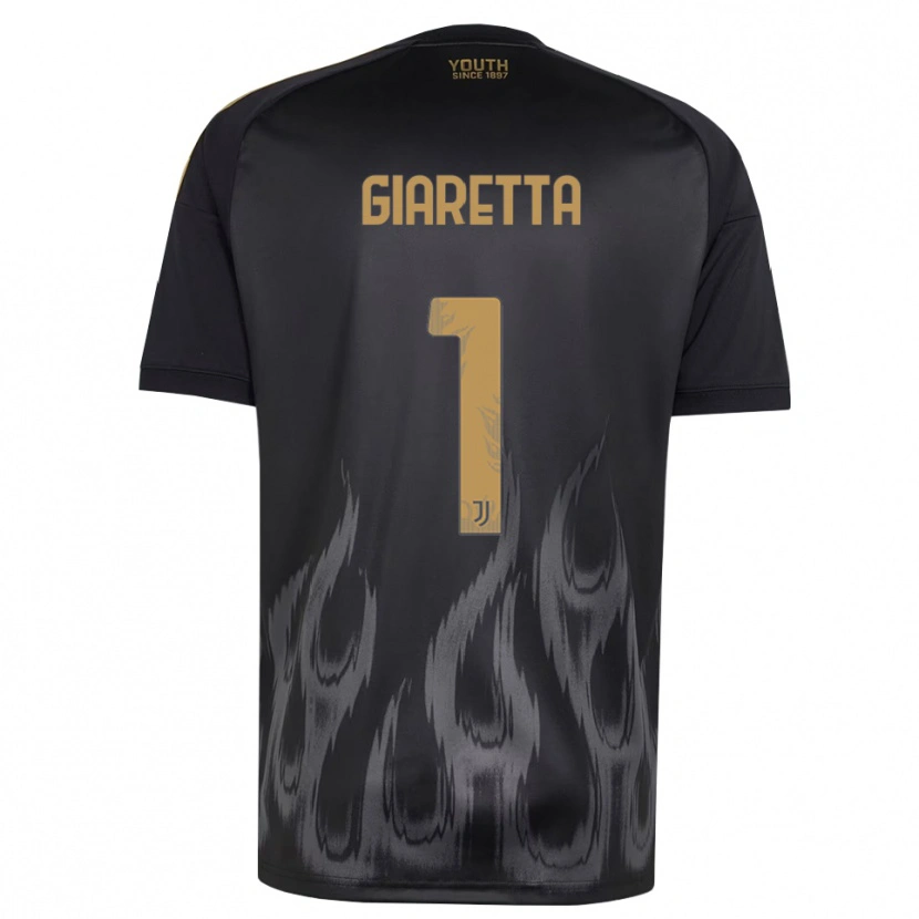 Danxen Criança Camisola Emanuele Giaretta #1 Preto Marrom Terceiro 2026/27 Camisa Brasil