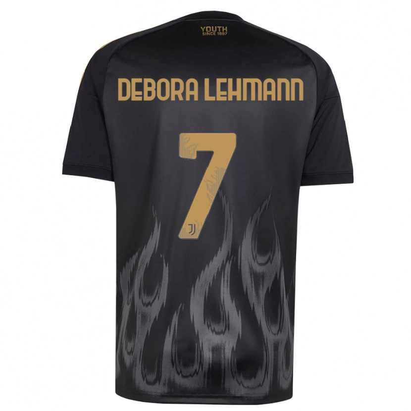 Danxen Criança Camisola Alisha Debora Lehmann #7 Preto Marrom Terceiro 2026/27 Camisa Brasil