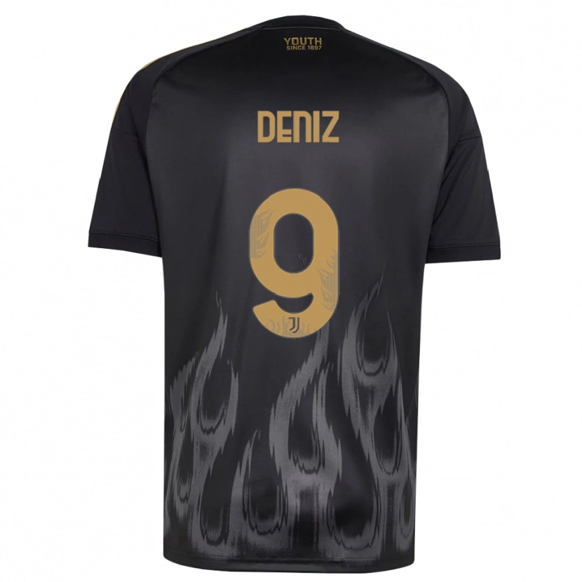 Danxen Criança Camisola Esad Deniz #9 Preto Marrom Terceiro 2026/27 Camisa Brasil