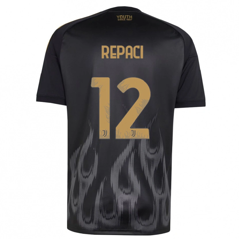 Danxen Criança Camisola Tommaso Repaci #12 Preto Marrom Terceiro 2026/27 Camisa Brasil