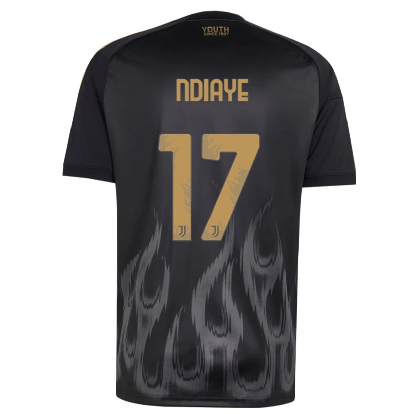 Danxen Criança Camisola Modou Ndiaye #17 Preto Marrom Terceiro 2026/27 Camisa Brasil