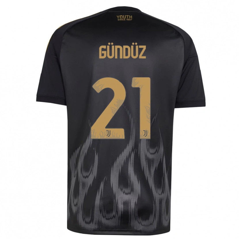 Danxen Criança Camisola Teoman Gündüz #21 Preto Marrom Terceiro 2026/27 Camisa Brasil