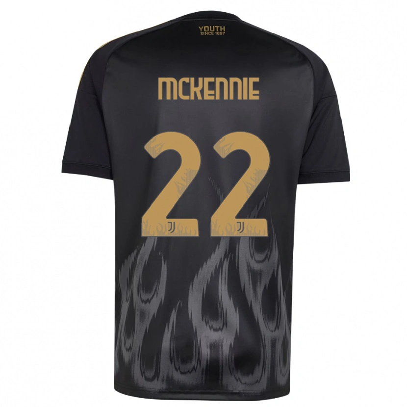 Danxen Criança Camisola Weston Mckennie #22 Preto Marrom Terceiro 2026/27 Camisa Brasil
