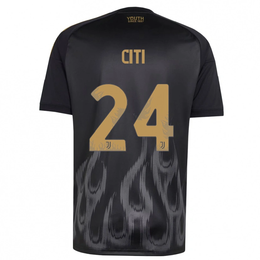 Danxen Criança Camisola Alessandro Citi #24 Preto Marrom Terceiro 2026/27 Camisa Brasil