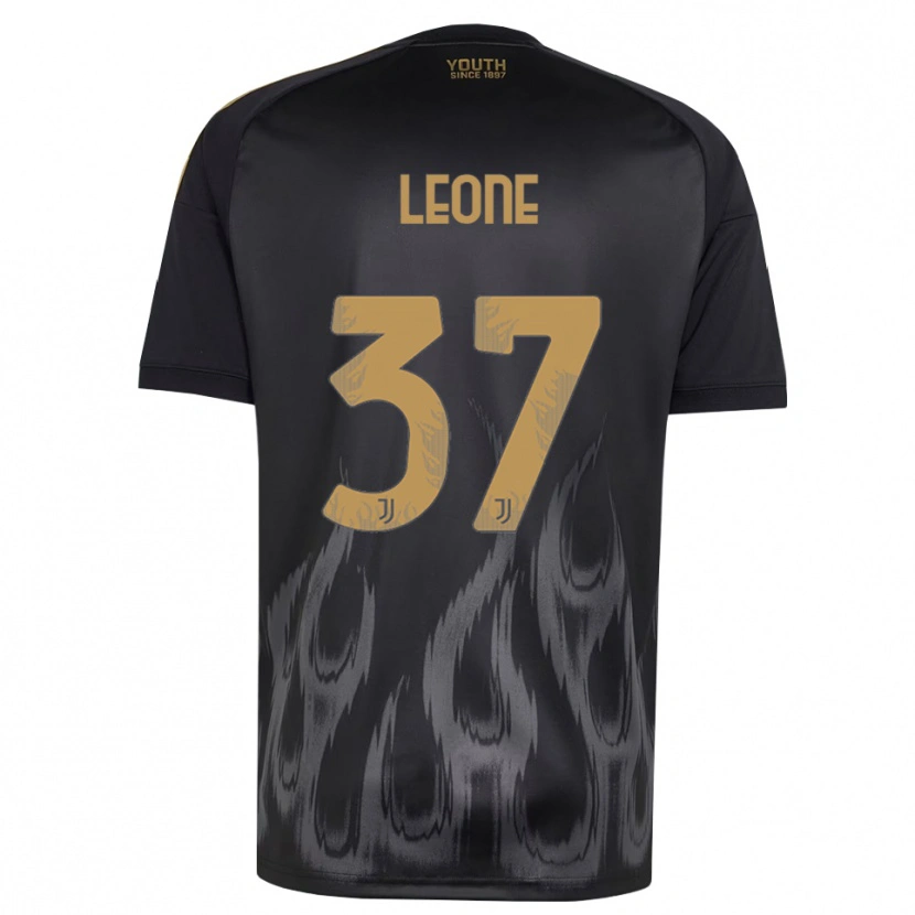 Danxen Criança Camisola Francesco Leone #37 Preto Marrom Terceiro 2026/27 Camisa Brasil
