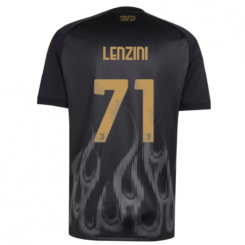 Danxen Criança Camisola Martina Lenzini #71 Preto Marrom Terceiro 2026/27 Camisa Brasil
