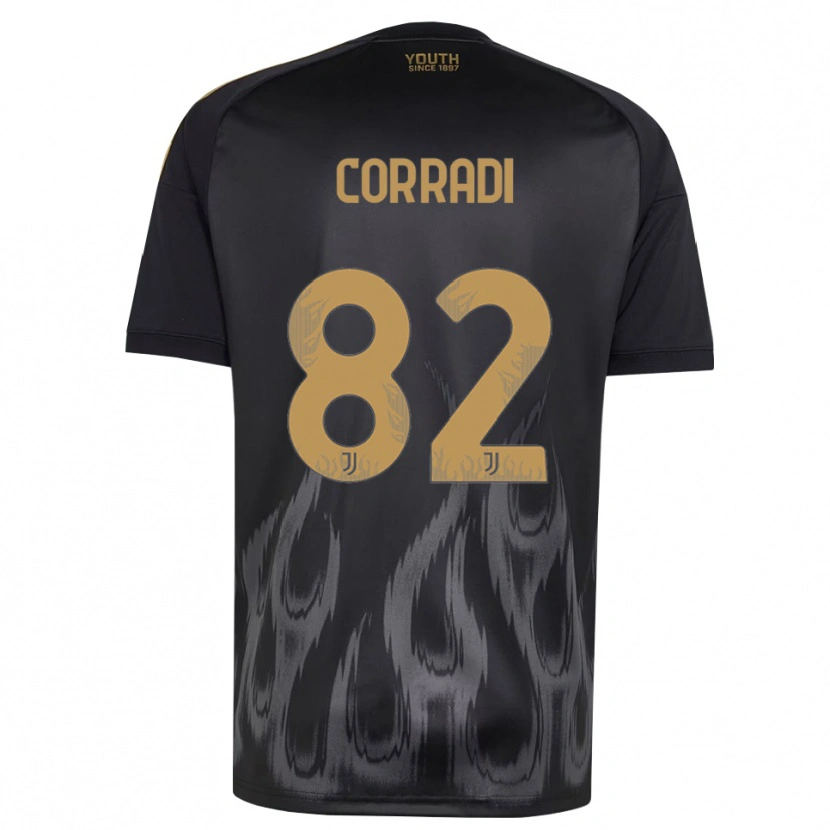 Danxen Criança Camisola Christian Corradi #82 Preto Marrom Terceiro 2026/27 Camisa Brasil
