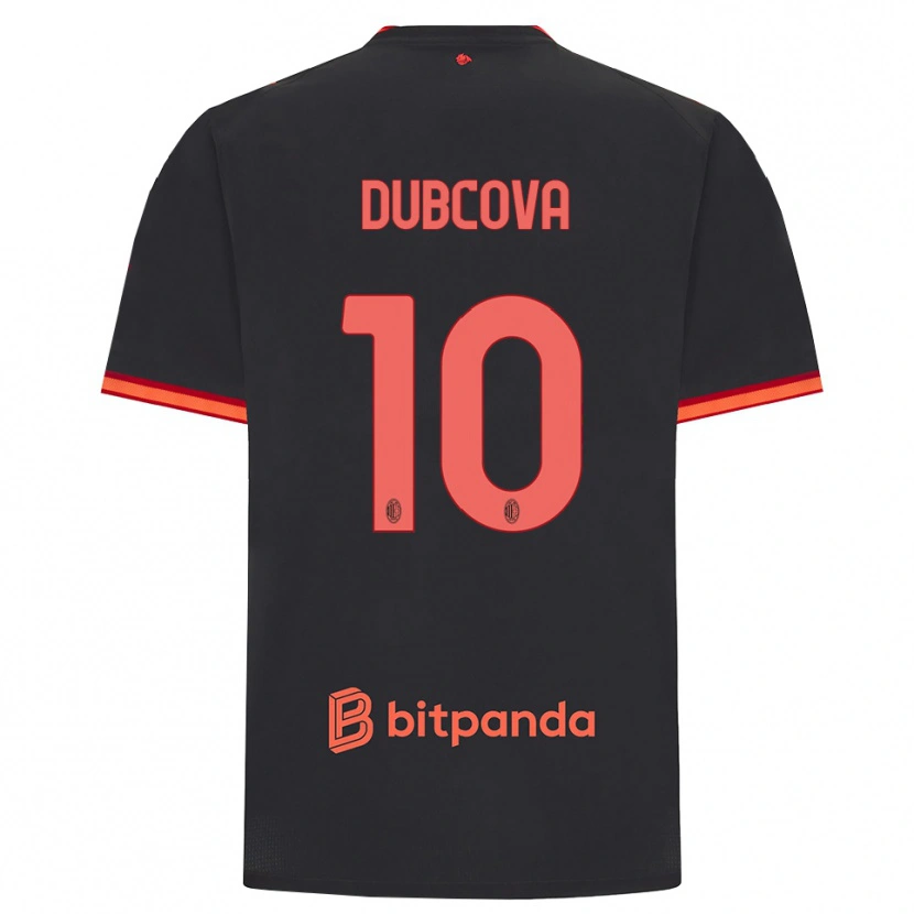 Danxen Criança Camisola Kamila Dubcova #10 Preto Vermelho Terceiro 2026/27 Camisa Brasil