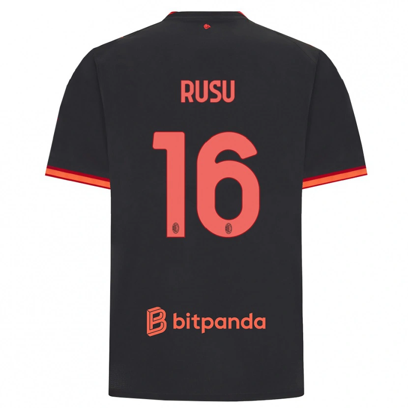 Danxen Criança Camisola Ryan Rusu #16 Preto Vermelho Terceiro 2026/27 Camisa Brasil