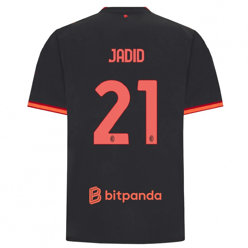 Danxen Criança Camisola Akram Jadid #21 Preto Vermelho Terceiro 2026/27 Camisa Brasil