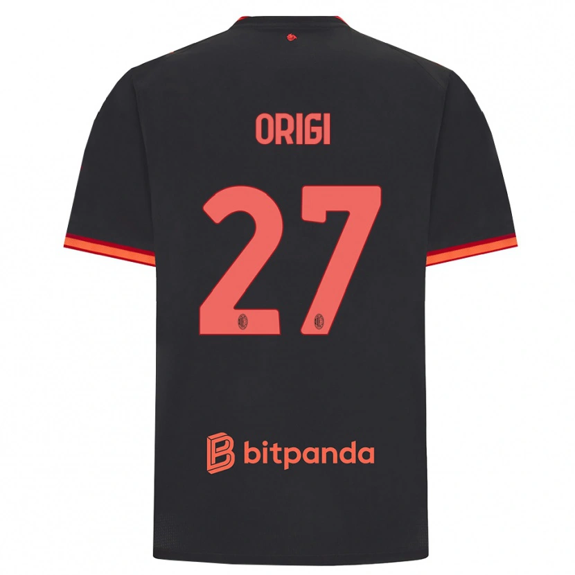 Danxen Criança Camisola Divock Origi #27 Preto Vermelho Terceiro 2026/27 Camisa Brasil