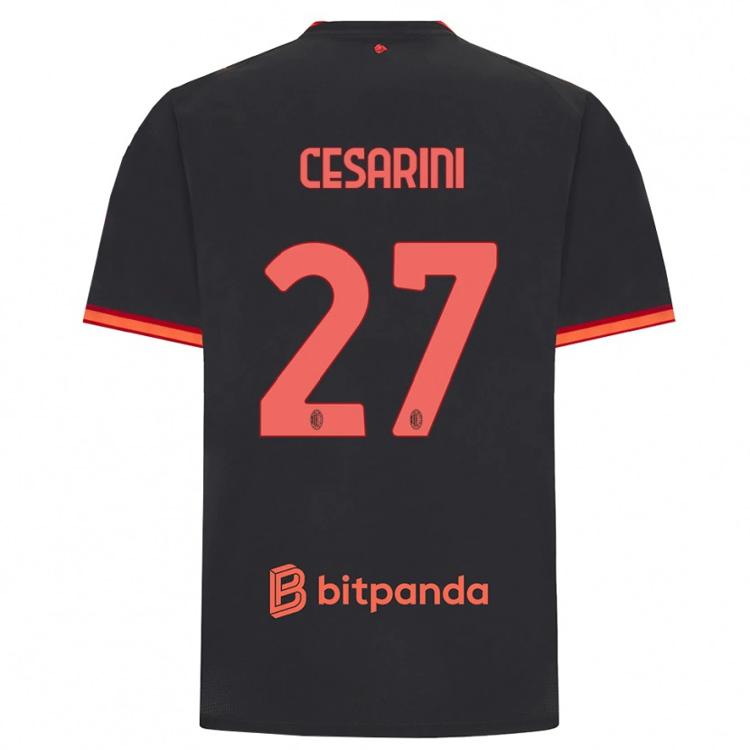 Danxen Criança Camisola Erin Maria Patrizia Cesarini #27 Preto Vermelho Terceiro 2026/27 Camisa Brasil