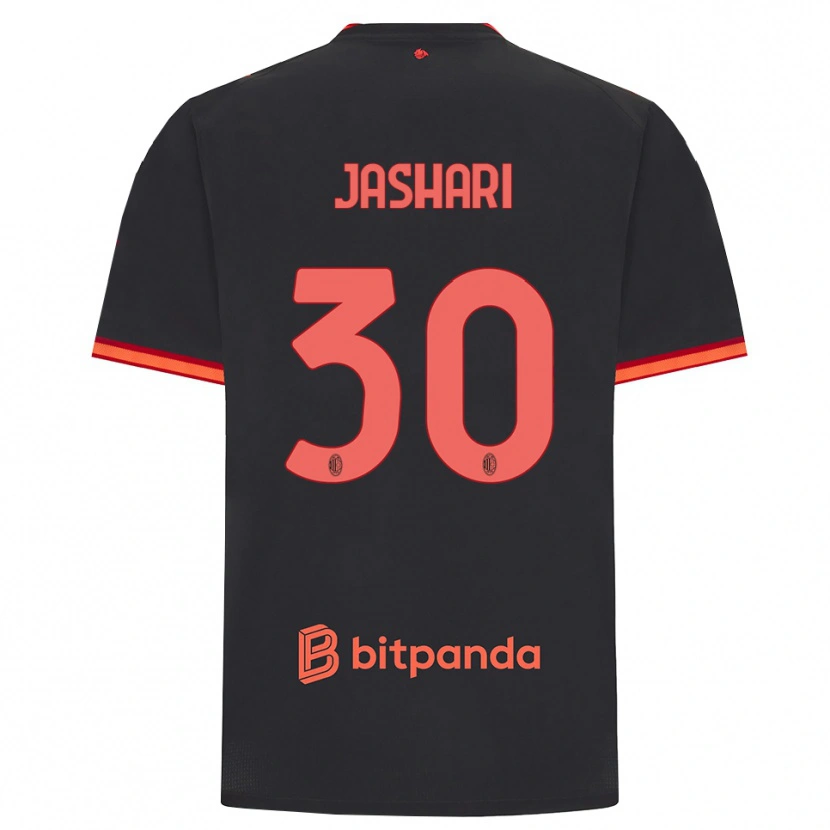 Danxen Criança Camisola Ardon Jashari #30 Preto Vermelho Terceiro 2026/27 Camisa Brasil