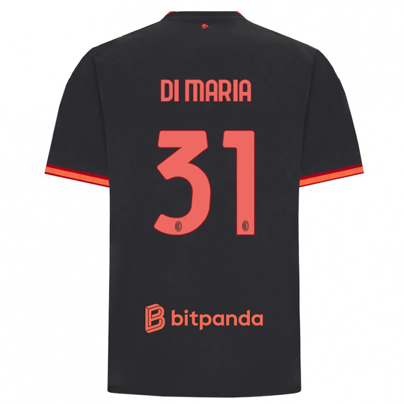 Danxen Criança Camisola Alessandro Di Maria #31 Preto Vermelho Terceiro 2026/27 Camisa Brasil