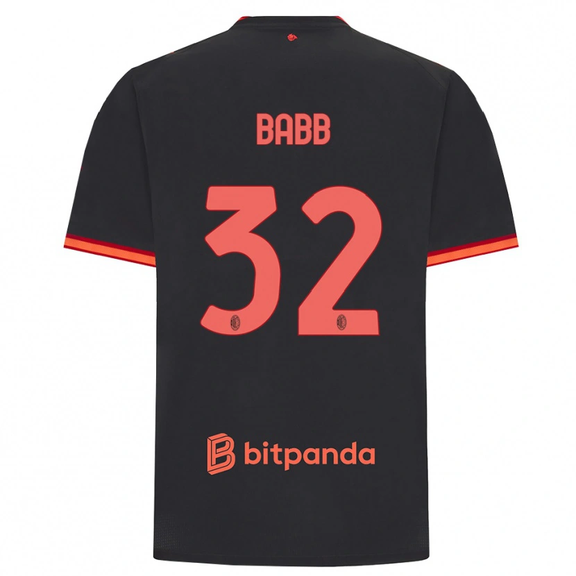 Danxen Criança Camisola Selena Delia Babb #32 Preto Vermelho Terceiro 2026/27 Camisa Brasil