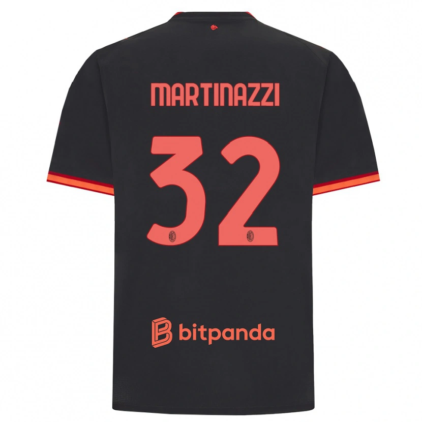 Danxen Criança Camisola Luca Martinazzi #32 Preto Vermelho Terceiro 2026/27 Camisa Brasil