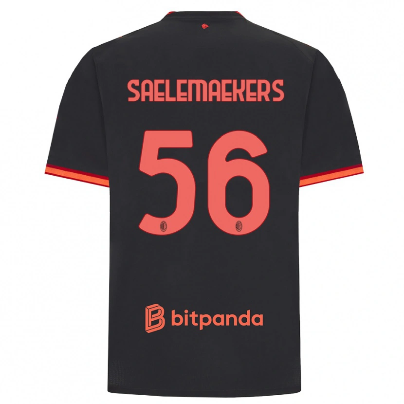 Danxen Criança Camisola Alexis Saelemaekers #56 Preto Vermelho Terceiro 2026/27 Camisa Brasil