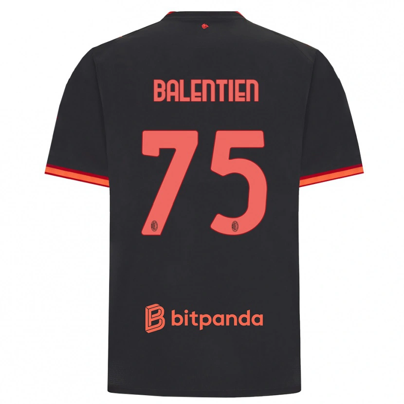 Danxen Criança Camisola Cheveyo Balentien #75 Preto Vermelho Terceiro 2026/27 Camisa Brasil