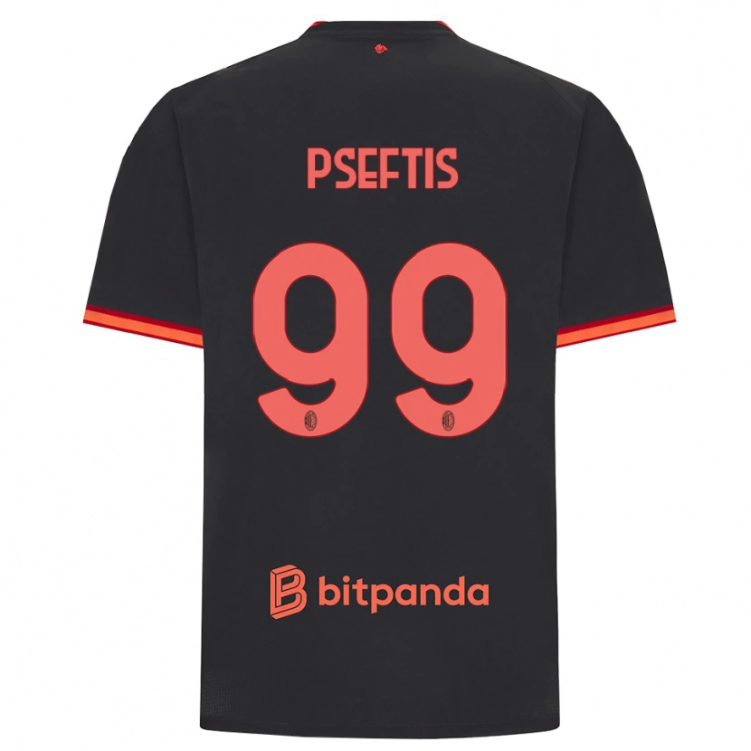 Danxen Criança Camisola Fotios Pseftis #99 Preto Vermelho Terceiro 2026/27 Camisa Brasil